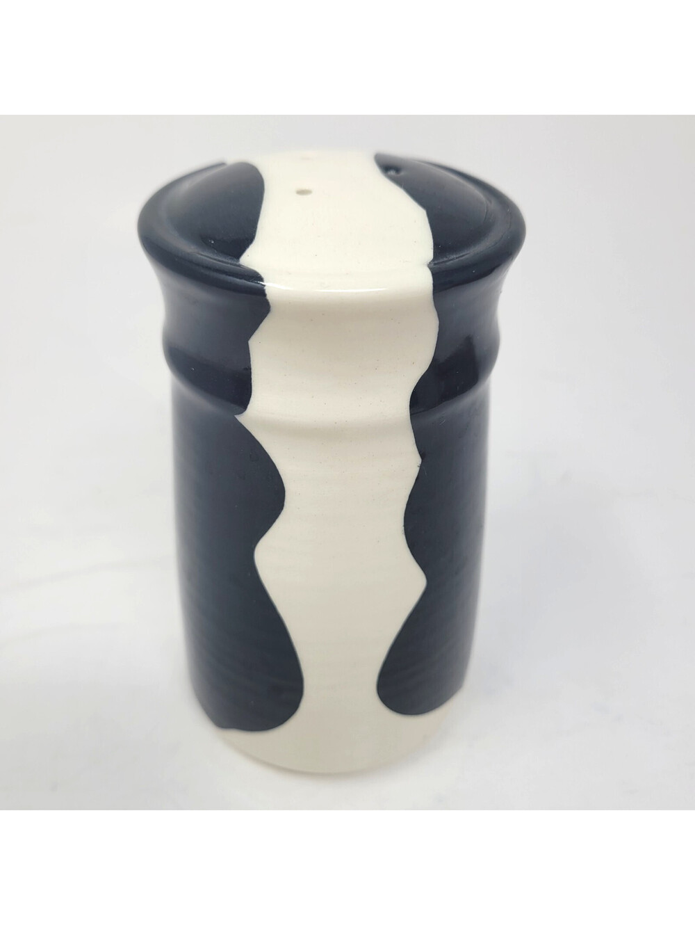 Vtg Metlox Holstein Herd Cow Black White salt shaker vintage California pottery